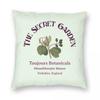 Toujours Botanicals Secret Garden Square Pillowcase Polyester Linen Velvet Creative Zip Decorative Home Cushion Case
