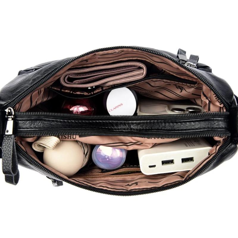 תיק צד נשים רטרו, תיק כתף לנשים, תיק נשים יומיומי מעור PU רך, מתאים לשימוש יומיומי, קניות, נסיעות לעבודה