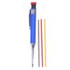 Mechanical Carpenter Pencil Set 12 Refill Heavy Duty Long Nose Deep Hole Carpenter Pencil Kit for Woodworking