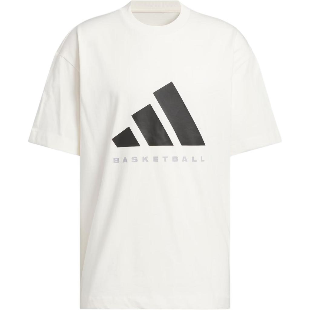 Adidas Basketball Ss25 Loose Fit Round Neck Fashion Sports Short Sleeve T-Shirt Unisex Tops JX5574