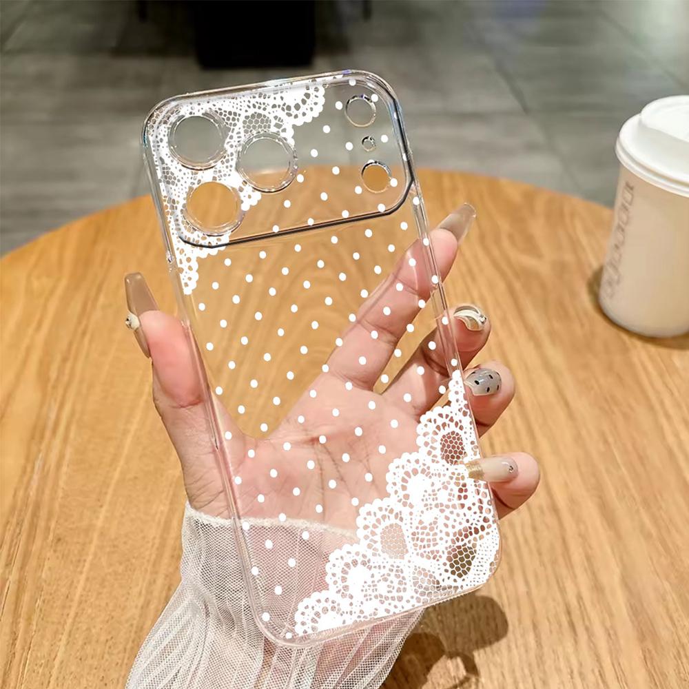 Transparent Clear Lavender Phone Case For Apple Iphone 17 Pro Max 16 15 14 Plus 17Air Rose Flower Oil Painting Shockproof Cover