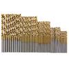 50x Titanium Drill Bits Set HSS 1/1.5/2/2.5/3mm Metal Wood Plastic Building Tool