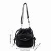 Umhängetasche Kordelzug Beuteltasche Koreanischer Stil Handytasche Retro Denim Umhängetasche Damen