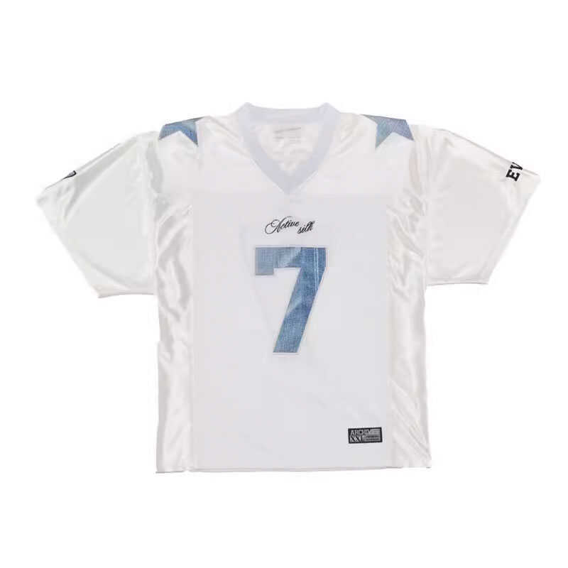 

No. 7 Jersey Short-sleeved T-shirt for Men and Women Summer Ice Silk Thin Casual Sports Loose Shoulder Top XXXL белый