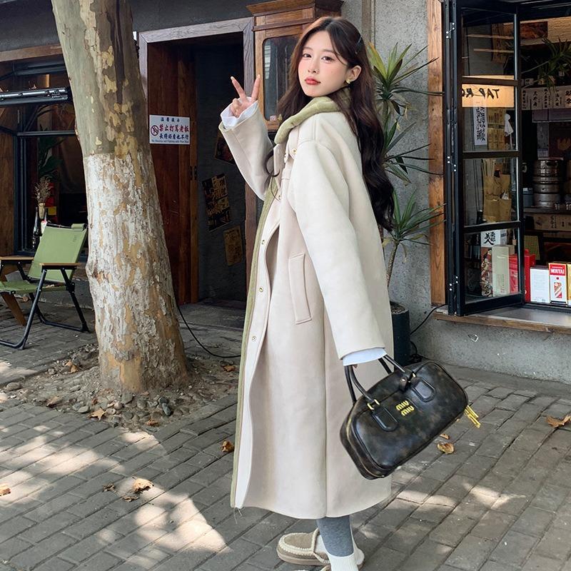 Autumn and Winter Fur Integrated Coat Loose Thickened Extended Imitation Lamb Wool Women's Environmental Protection Coat