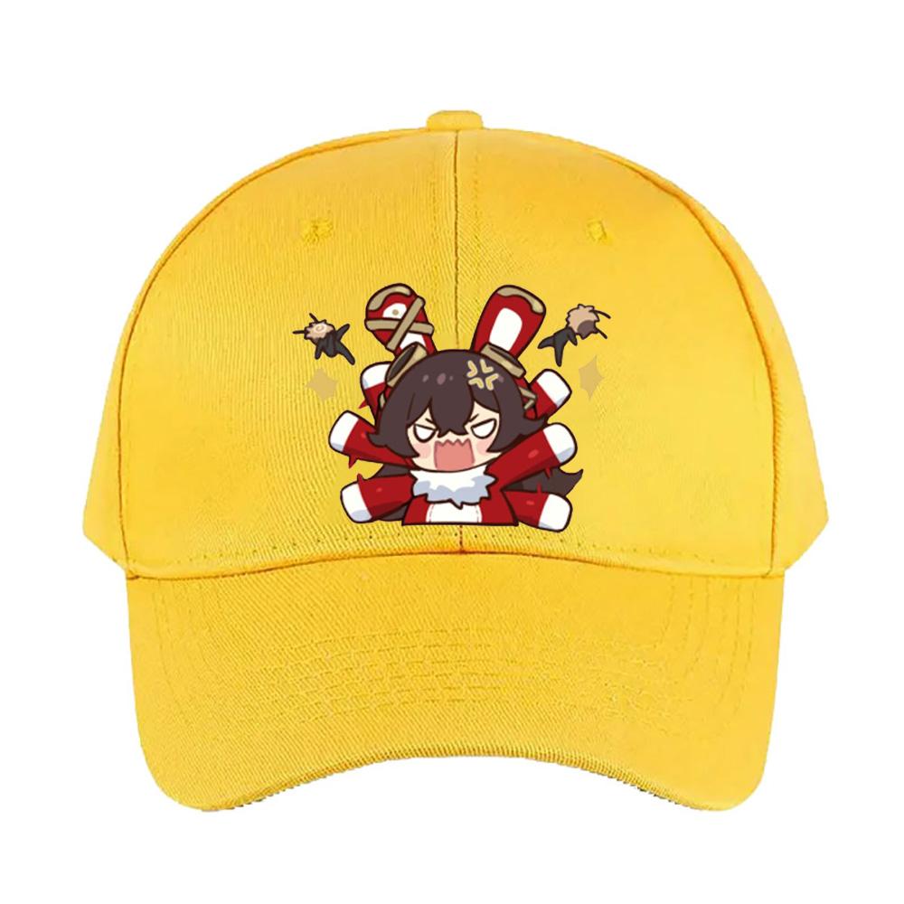 Amber Genshin Impact Chibi Cap Summer Woman Man Adult Casual Fashion Casual Adjustable Fishing Hat Sun Hat Baseball Cap