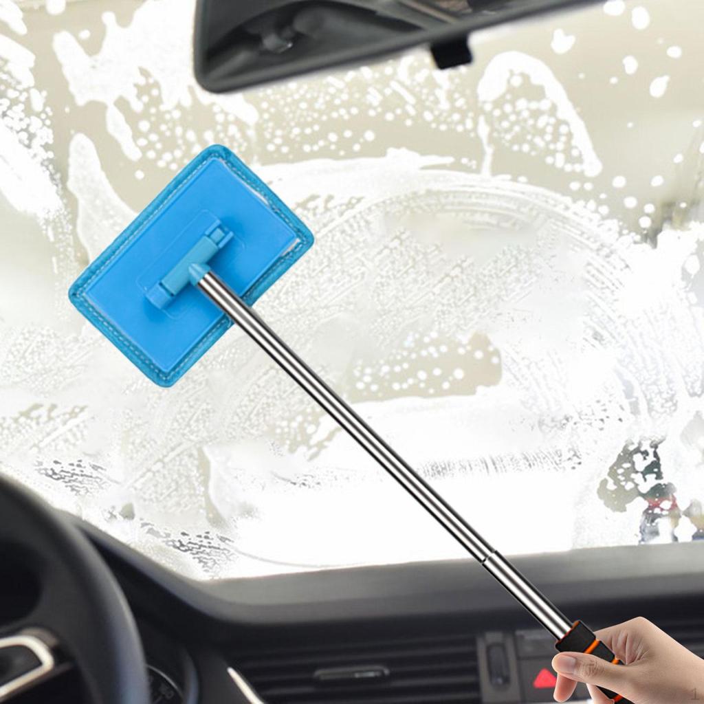 Car Wash Brush Windshield Cleaning Tool Adjustable Universal Defogging for Home Auto Truck
