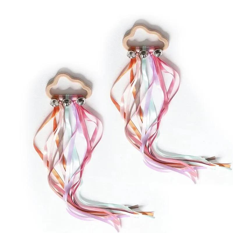 

Non-Toxic 2Pcs Kids Outdoor Toy Montessori Style Sensory Toy Running Dance Ribbon Ring Bpa-Free Newborn Upwards Develop Colour Recognition