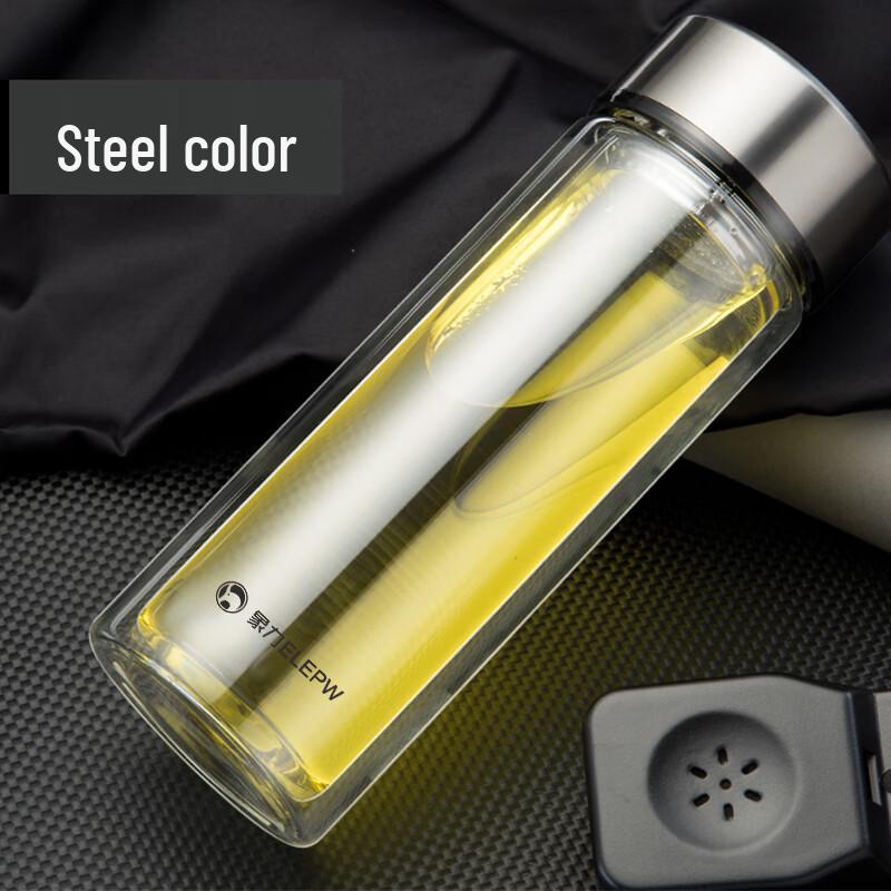 Double-Layer Borosilicate Glass Tea Infuser Cup