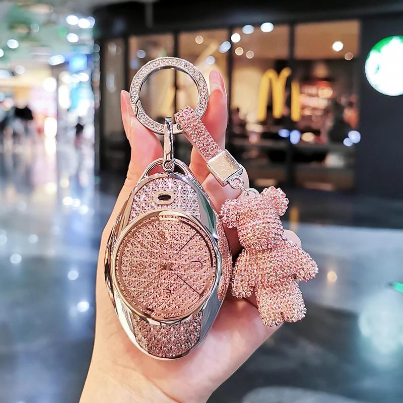 Suitable For Xpeng P7 Keycase G6 G9 P5 P7I X9 G3 Keycover Key Shell Keychain Cute Bear Keychain Sparkling Car Key Case