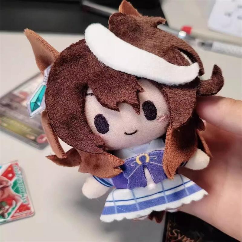 10cm Pretty Derby Plush Toy Oguri Cap Symboli Rudolf Stuffed Mini Doll Round Plushies Backpack Keys Pendant Fans Birthday Gifts