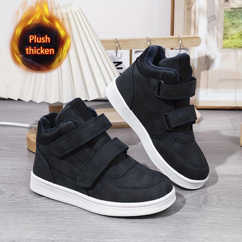 Boys' Zhongbang Autumn and Winter New Inner Fleece Warm Fashion Casual Sports Shoes
