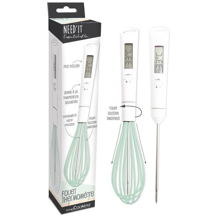 Fouet et thermomètre 2 en 1 pour pâtisserie