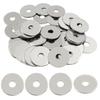 50 Pcs M6 304 Stainless Steel Flat Washers - Galvanized Thickened Metal Spacers for Indoor & Outdoor Use Rustproof 6x20x1.5mm