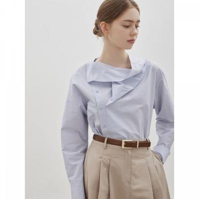 Unbalanced Button Stripe Shirt C262msc034