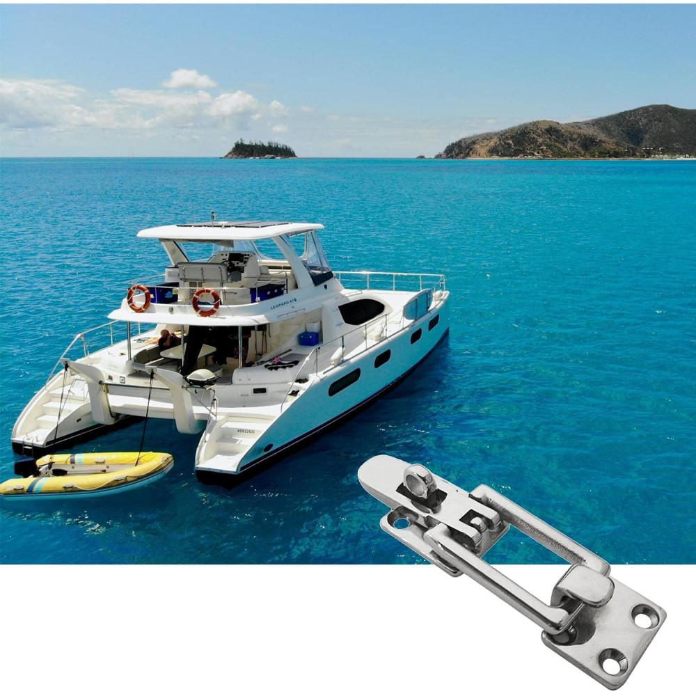 316 Stainless Steel Buckle With Lock Hole Hatch Buckle Marine Yacht Safety Latch Ship Lock Buckle Yacht Accessories