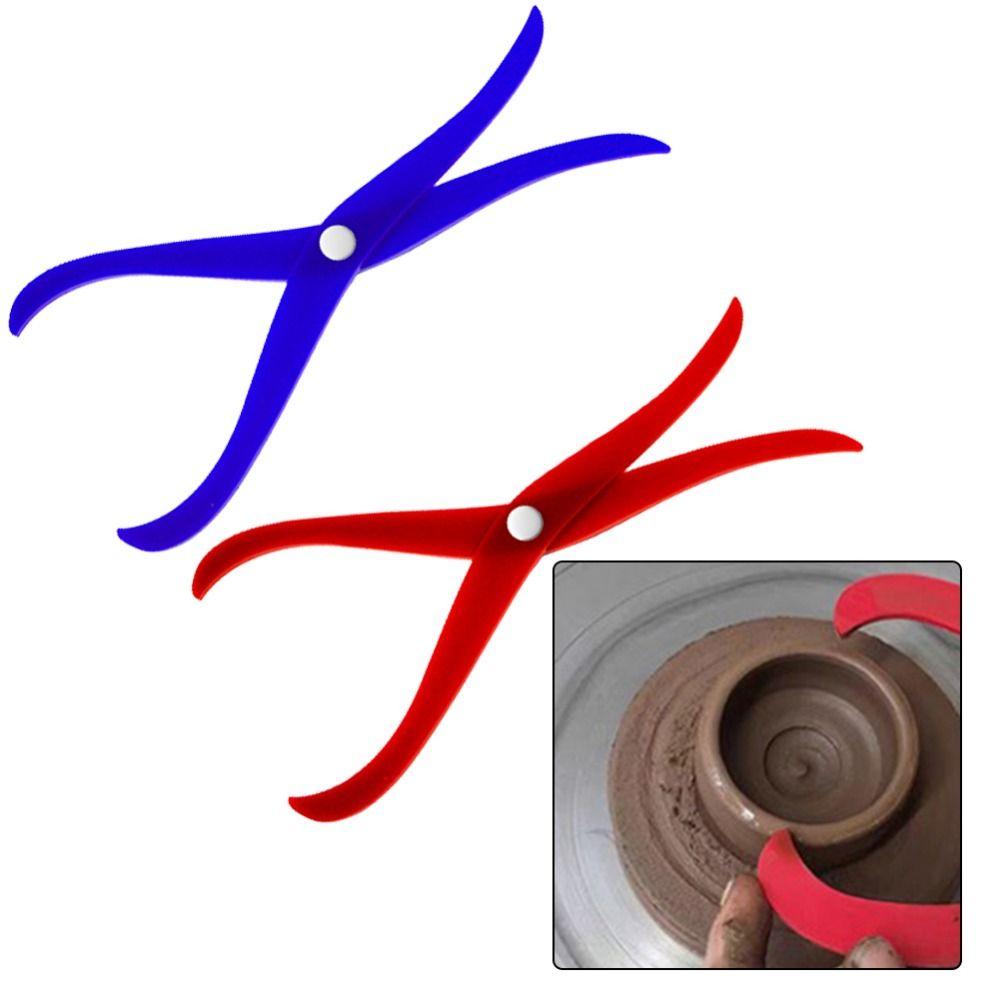 Pince à argile à double tête et jambe courbée Outil de mesure en acrylique, céramique, poterie Ébavurage