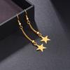 Japanese and Korean Women's Sand Bead Star Fringed Long Earrings Jewelry