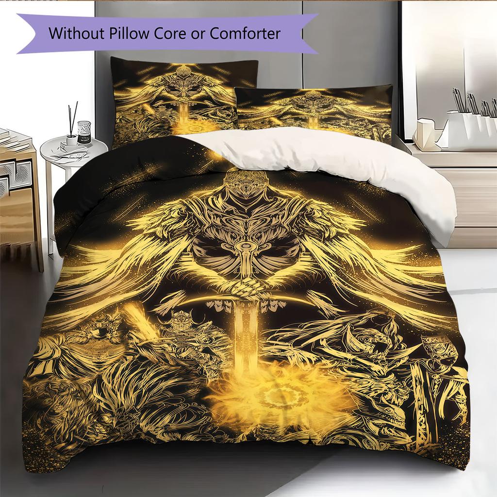 Elden Ring Veil Bedding Quilt Set Quilt Cover Pillowcase Home Decoration Birthday Gift (1 * duvet cover + 2 * pillowcase, without core)