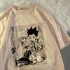 Y2k Women T-shirt Tops Kawaii Hunter X Hunter Tshirt Killua Zoldyck T-shirt Crew Neck Fitted Soft Anime Manga Tee Shirt Clothes
