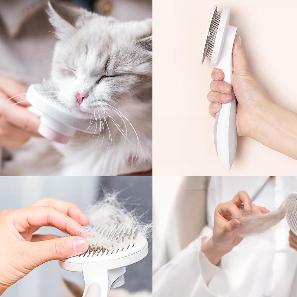 MY DEAR ANIMAL Cat Grooming Shedding Easy Suitable for and Long For Cats and Dogs Brush, Brush, Care, Care, Medium, Medium-Long, Hair, (Pink)