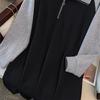 Plus Size Women's Loose Hoodie Dress - Bust 150/160 Cm, Sizes 200-350 Jin