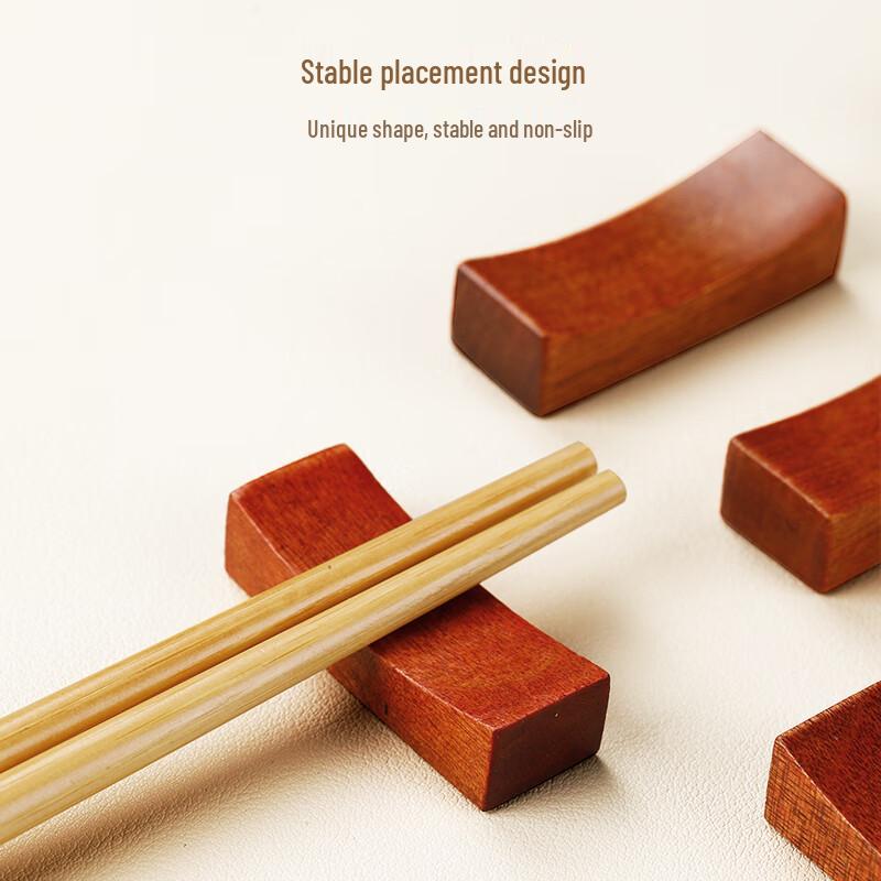 Nanmu Wooden Chopstick Rests - 10-Piece Set