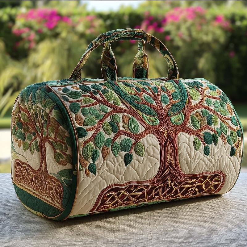 Borsa Duffel da Viaggio Grande Capacità Trapuntatura 3D Artigianato Stampa Fiore Farfalla Borse Tote Borsa Sportiva Palestra Per Campeggio all'Aperto