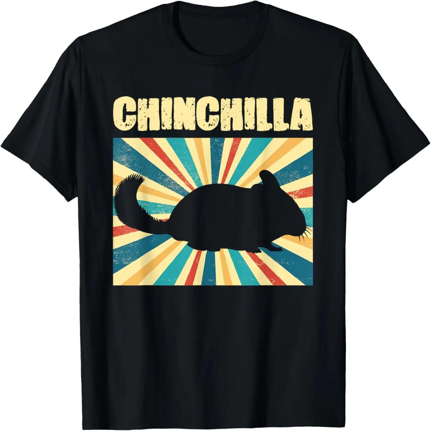 Retro Chinchilla _ Pet Rodent _ Chinchillas Lover T-Shirt XXXXL
