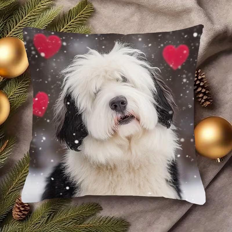 Niedlicher Tierprint Kissenbezug: 2D-Flachdruck, keine echte Stickerei, Nachtsofa Nachtsofa-Kissen