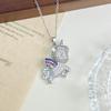 Colorful Zodiac Horse Necklace - A Unique and Versatile High-End Titanium Steel Necklace with a Touch of Sophistication