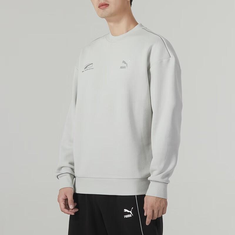 Puma Casual Logo Printed Sweater 'Grey' Men's 625075-80