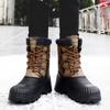 Men's Winter Warm Snow Boots Camouflage Hiking Boots Outdoor Knee High Duck Boots Climbing Boots Waterproof  Plus Size