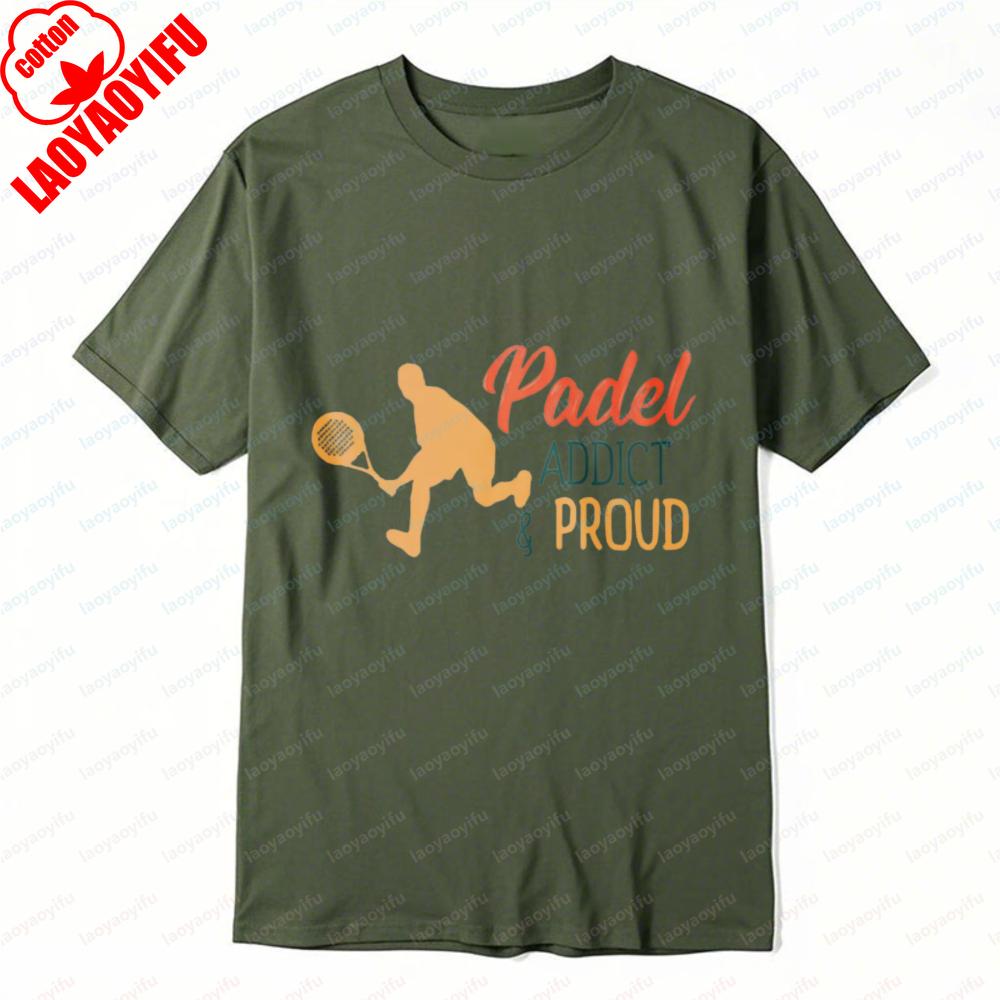Padel Addict Tee Proud Design Sporty Style Tops Tennis Summer Outdoors Casual Fashion Trendy T Shirt for Men Women Athletic Wear