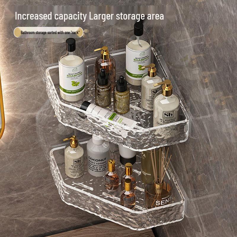 Acrylic Punch-Free Bathroom Shelf