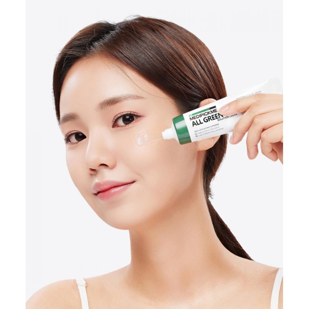 Medipickme Sensitive Skin Intensive All Green Tox Cica Solution Set Of 2  Toner 150ml+cream 50ml 