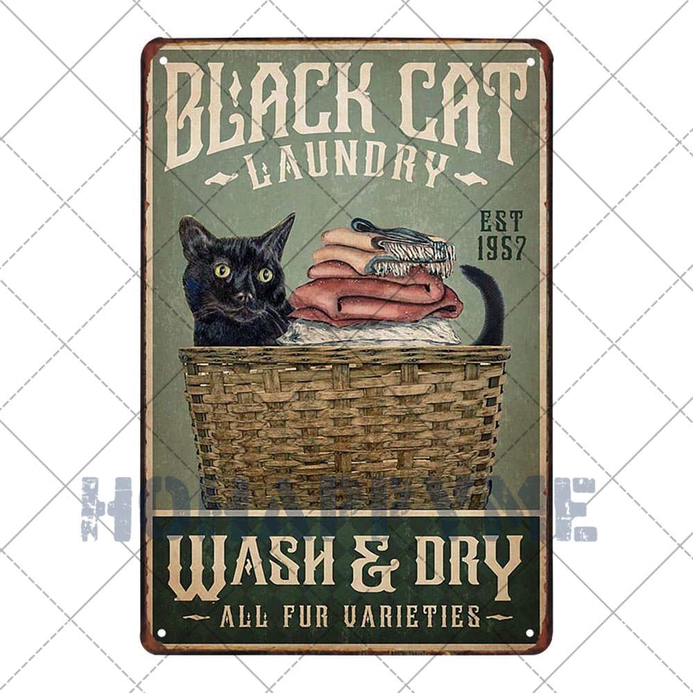 Segni Targa Retro per Lavanderia Segno Pittura su Latta Vasca Idromassaggio Bagno Metallo Poster Adesivi Murali Vintage Decorazione Casa Piatti 20x30cm