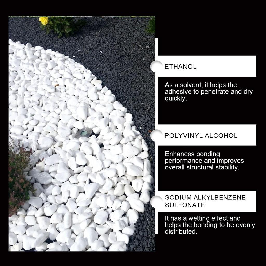Vyreth Gravel Fixing Glue 237ml Waterproof Frost Resistant Transparent Adhesive for Pebbles Sawdust Courtyard Paving