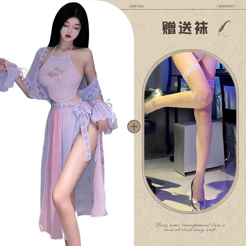 Sex lingerie sexy long dress retro cosplay distribution wholesale classical style perspective seduction