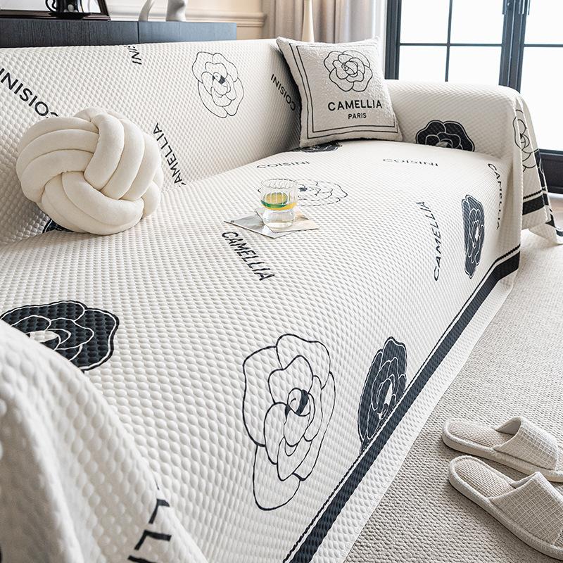 Ice Silk Sofa Towel Summer All-Inclusive Sofa Cover Dust Cover One-Piece Sofa Large Cover Cloth Cushion Cool and Breathable