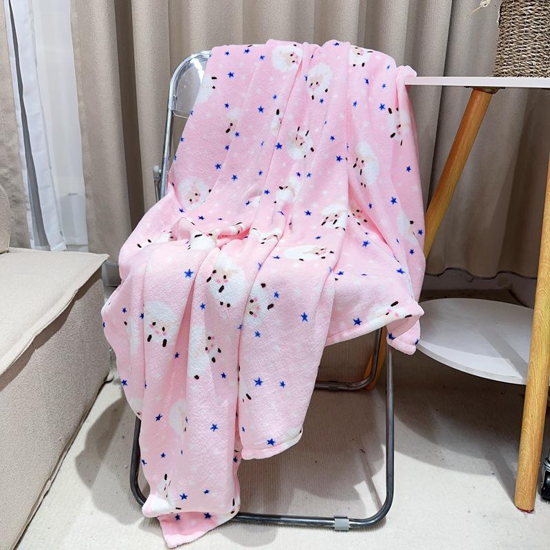 Shining Planet Girl Flannel Blanket | Warm Four Seasons Office Nap Air Conditioning Blanket