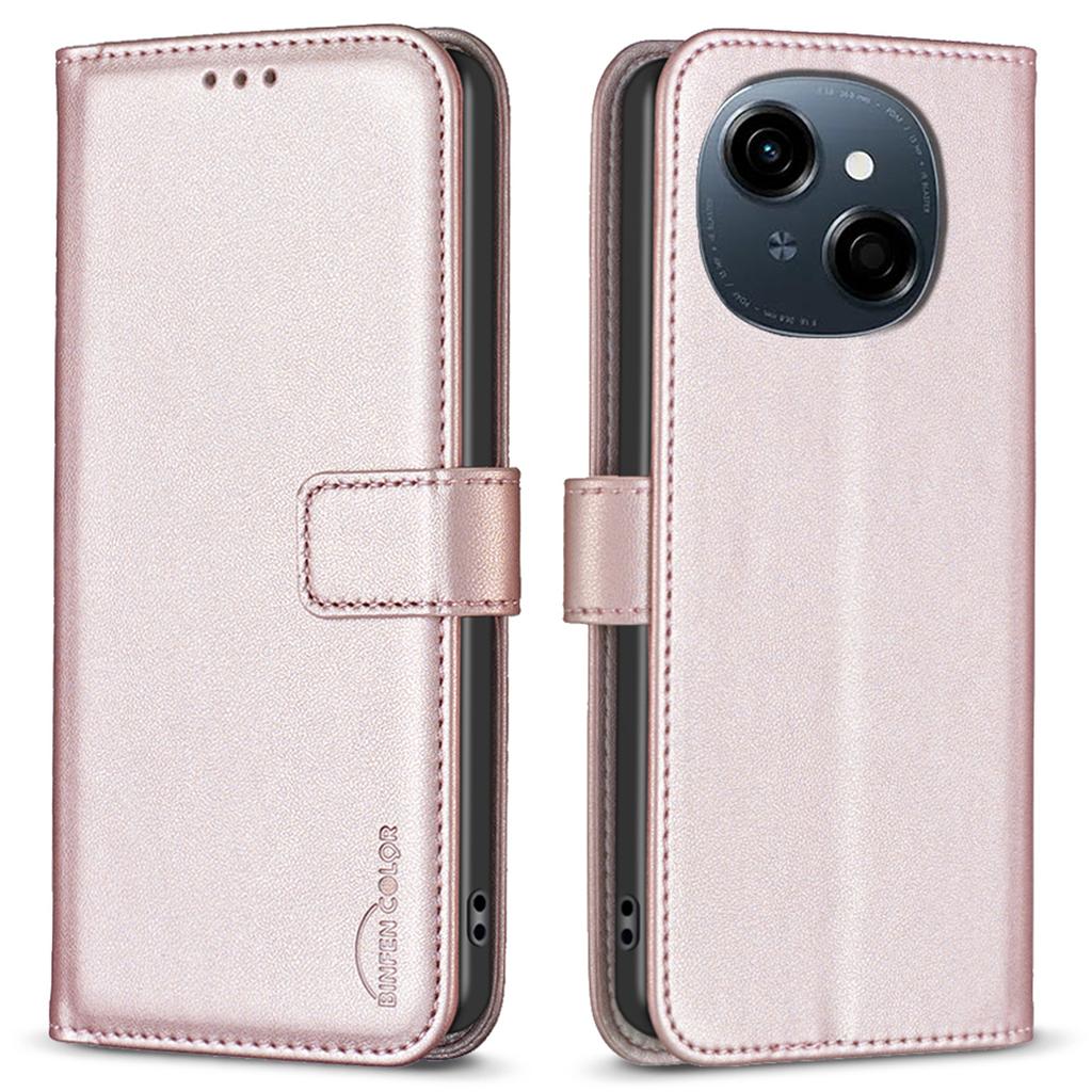 BINFEN COLOR BF17 For TECNO Spark Go 2025/Spark Go 1/Pop 9 4G Case Wallet Folio Flip Leather Cover