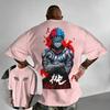 Demon Slayer Anime Printed Men and Women Oversized Tshirt Couple Street Fashion Casual Parent Child Top Harajuku Y2K Summer