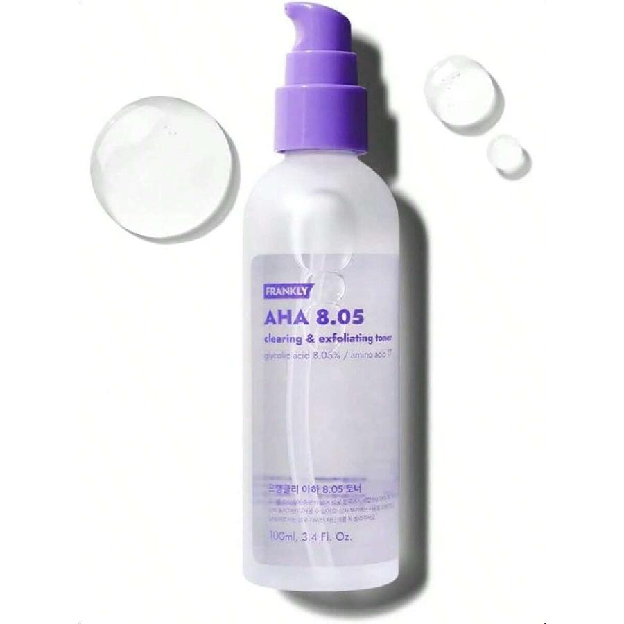 

FRANKLY Aha 8.05% Toner - 100ml | Potent Pore-Refining Exfoliating Toner Formulated With 8.05% Glycolic Acid, 17 Amino Acids, And Hyaluronic Acid Aha 8.05% Toner - 100ml
