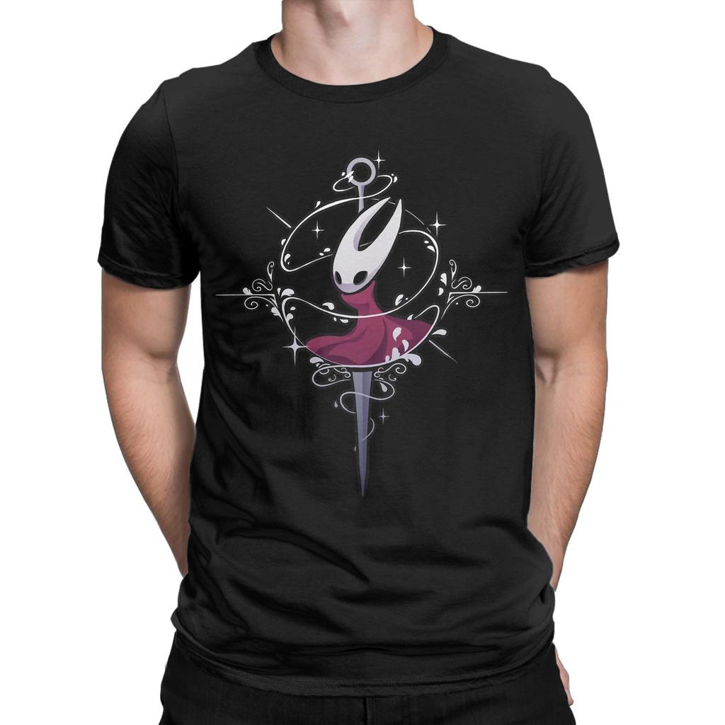 Hollow Knight Silksong Men T Shirt  Casual Tee Shirt Short Sleeve Crew Neck T-Shirt Cotton Adult Tops