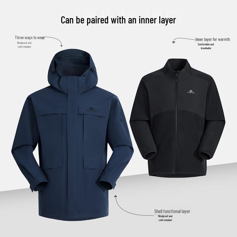 Tuo Luzhe Men's Outdoor 3-in-1 Fleece Jacket