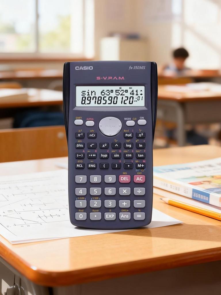 Casio Wissenschaftlicher Taschenrechner - Geeignet für Arbeit und Schule FX-350MS-SCHWARZ