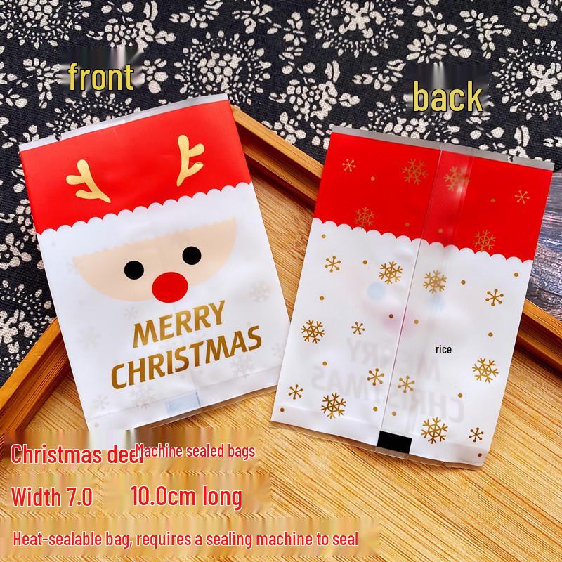 

Christmas Reindeer Candy Gift Bag - Long Strip Machine Seal Flat Bag