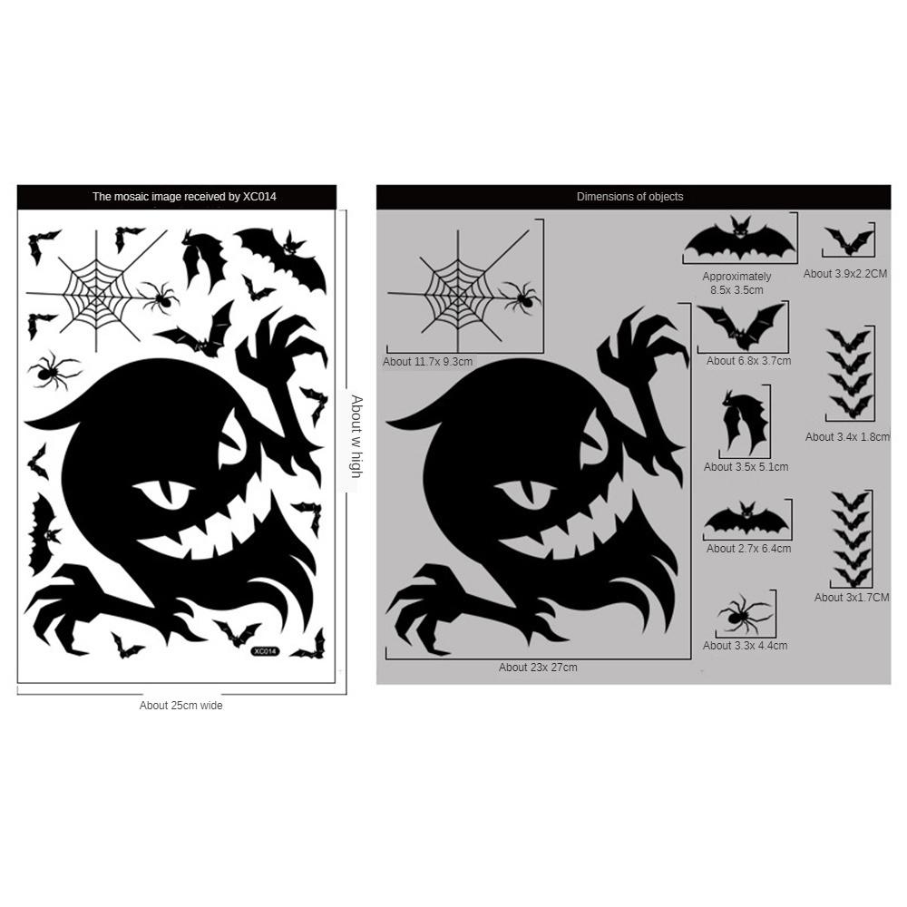 Halloween Stickers Creating A Festive Atmosphere 25*35cm Household Products Ghost Stickers Variety Of Styles Pvc Static Stickers