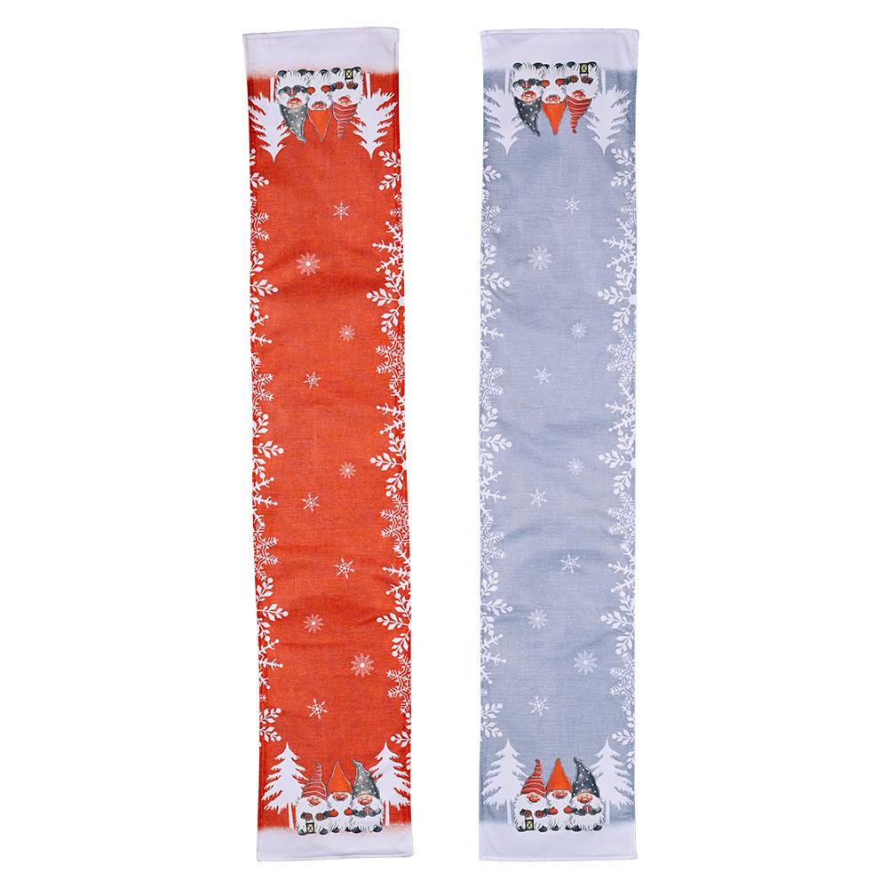 Elegant Holiday Tablecloth Featuring Delightful Snowflakes And Forest Santa Print For Christmas Celebration